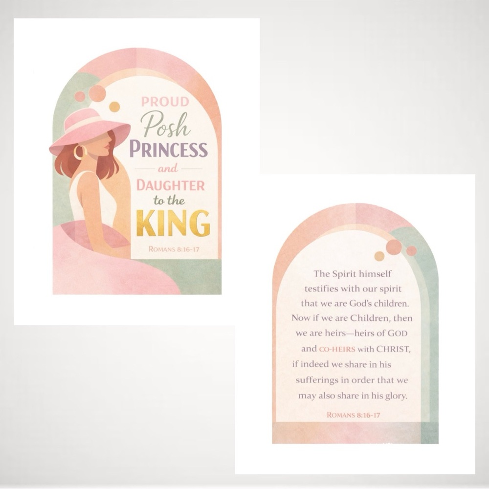 DDS 2-Set, Art Prints, 8x10, Bible Verse, Paper Print, Unframed, Posher Series